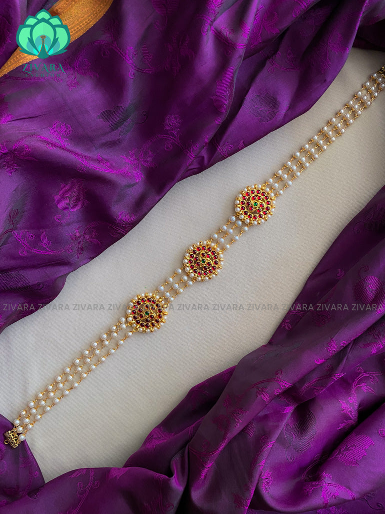 Lakshitha kids friendly hipbelt - Premium quality bharathanatyam kemp collection-south indian jewellery