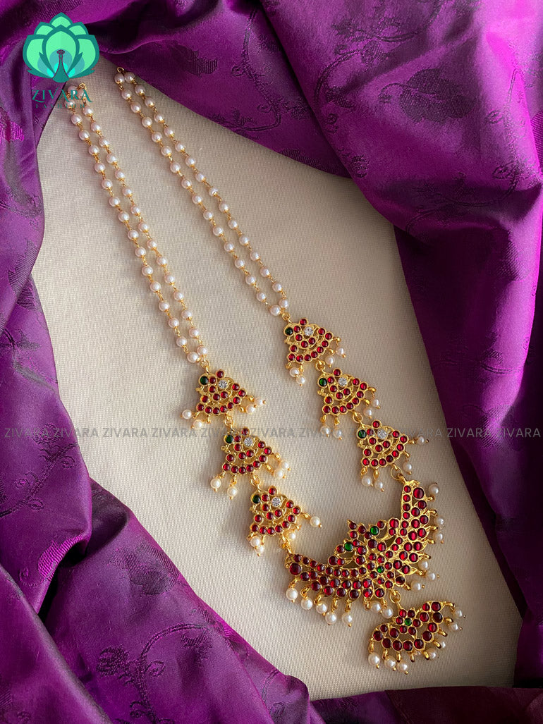 Akansha - Kemp long neckwear jewellery- south indian jewellery