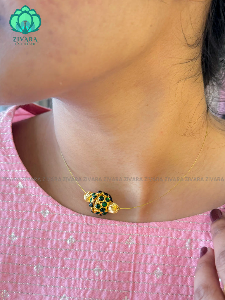 Uthara - invisble kemp neckwear  jewellery series- latest kempjewellery - Zivara Fashion