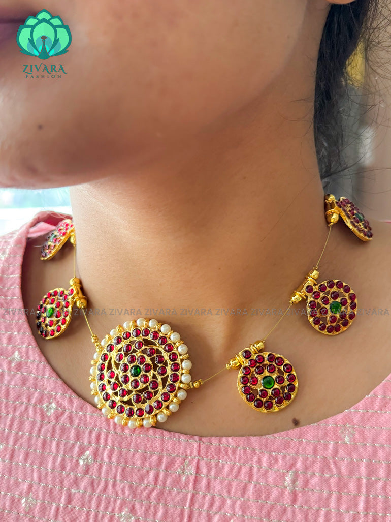 Uthara - invisble kemp neckwear  jewellery series- latest kempjewellery - Zivara Fashion