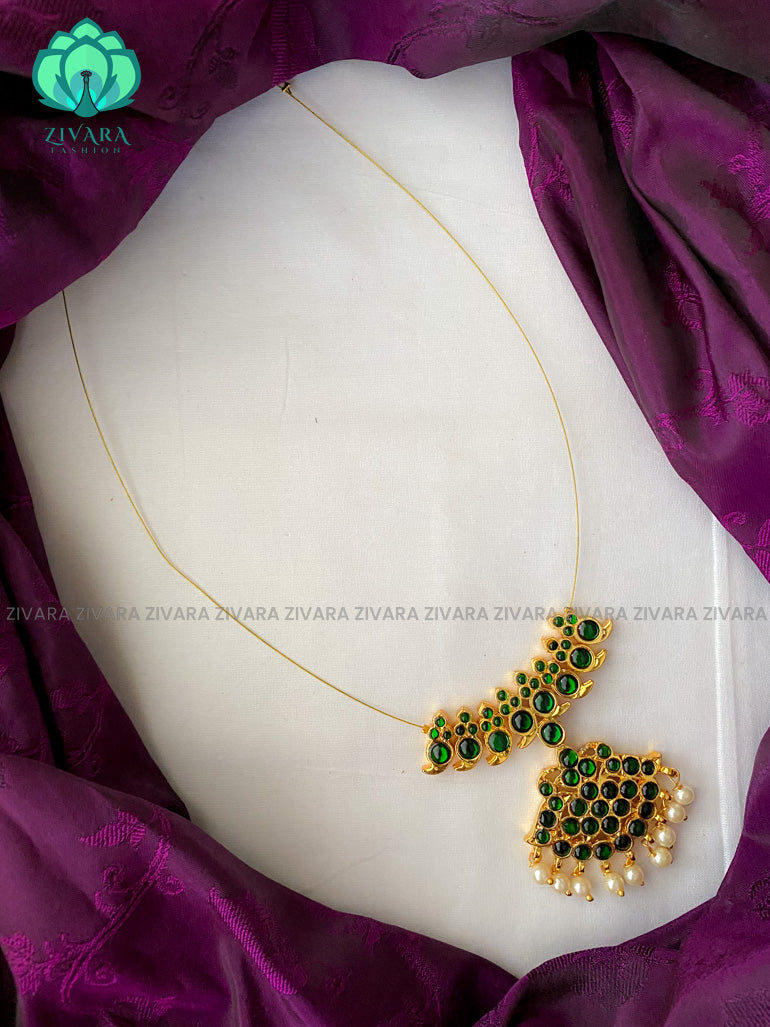 Uthara - invisble kemp neckwear  jewellery series- latest kempjewellery - Zivara Fashion