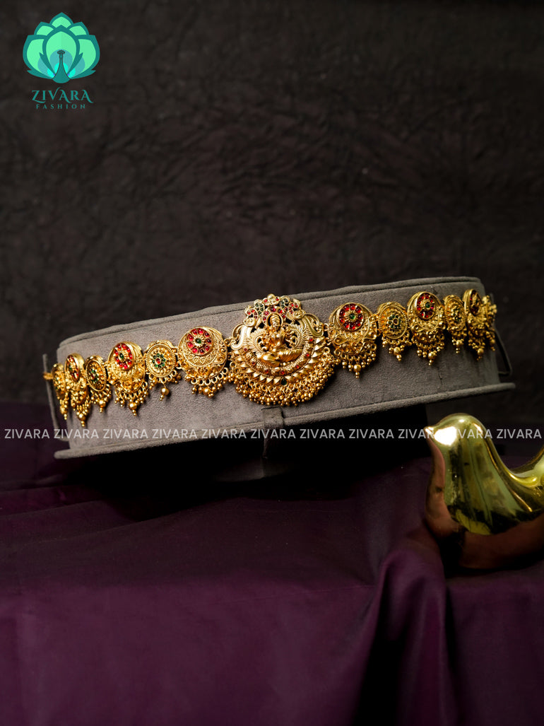 NORMAL MATTE TEMPLE STYLE (12 INCHES ) Latest South indian budget friendly hipbelt collection- Zivara Fashion
