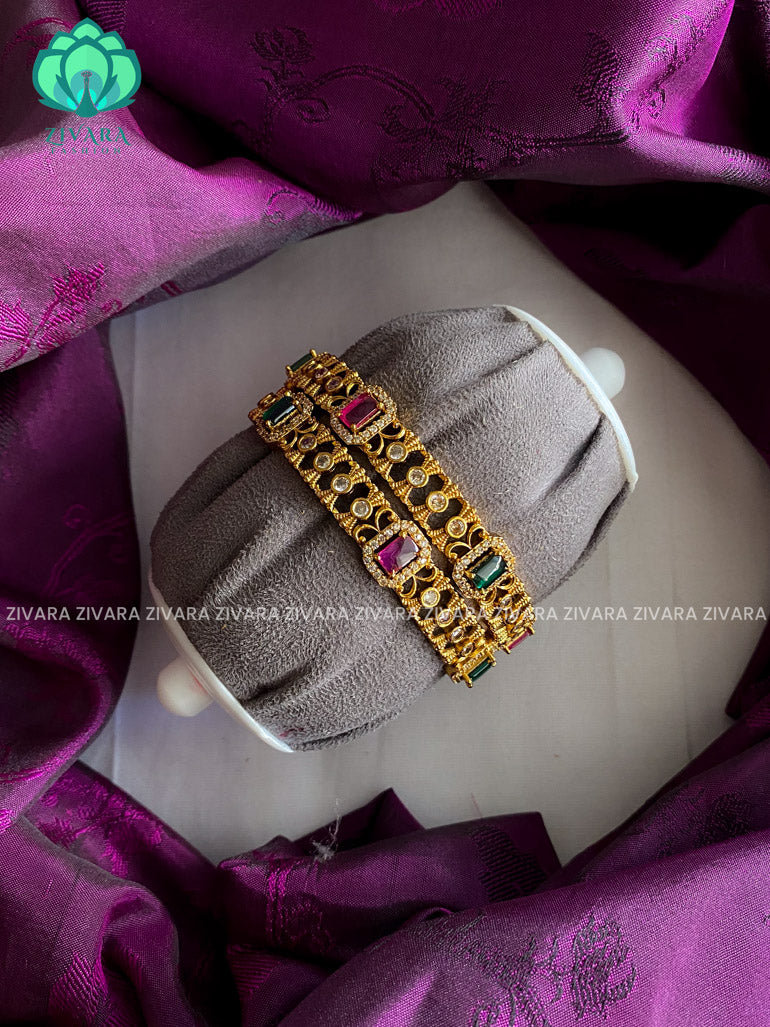 2 piece premium FLORAL bangles -latest jewellery collection