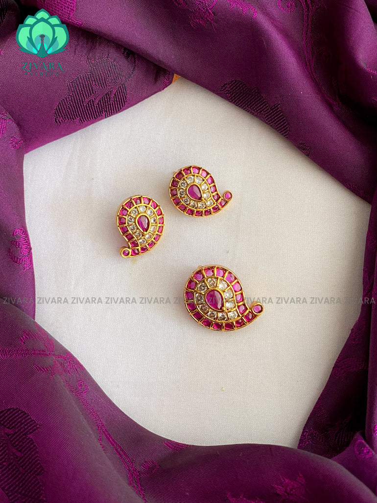Cute mango pendant set with earrings- Zivara Fashion