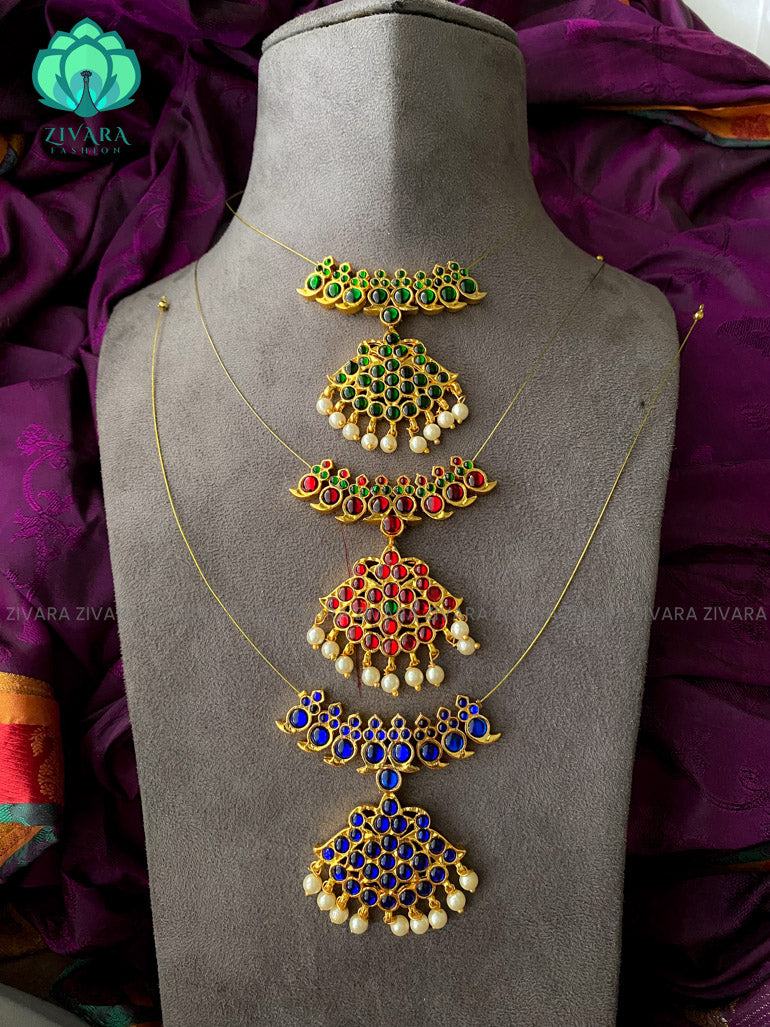 Uthara - invisble kemp neckwear  jewellery series- latest kempjewellery - Zivara Fashion