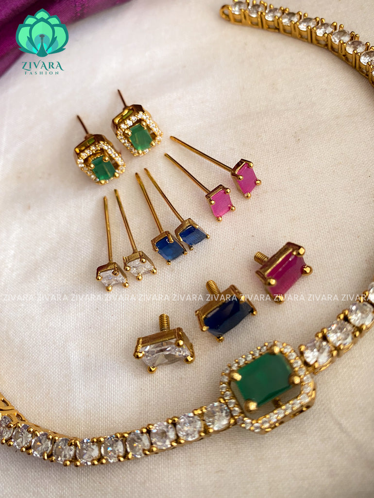 Kids friendly Interchangable neckwear with interchangable earrings- latest jewellery collection