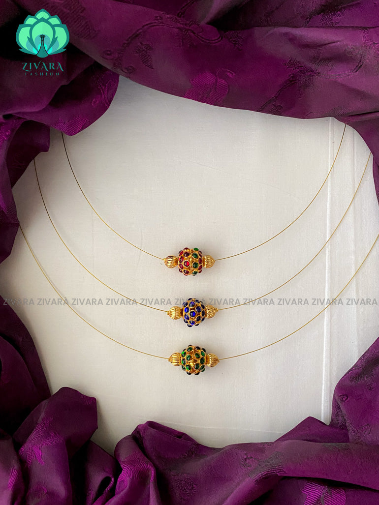 Uthara - invisble kemp neckwear  jewellery series- latest kempjewellery - Zivara Fashion