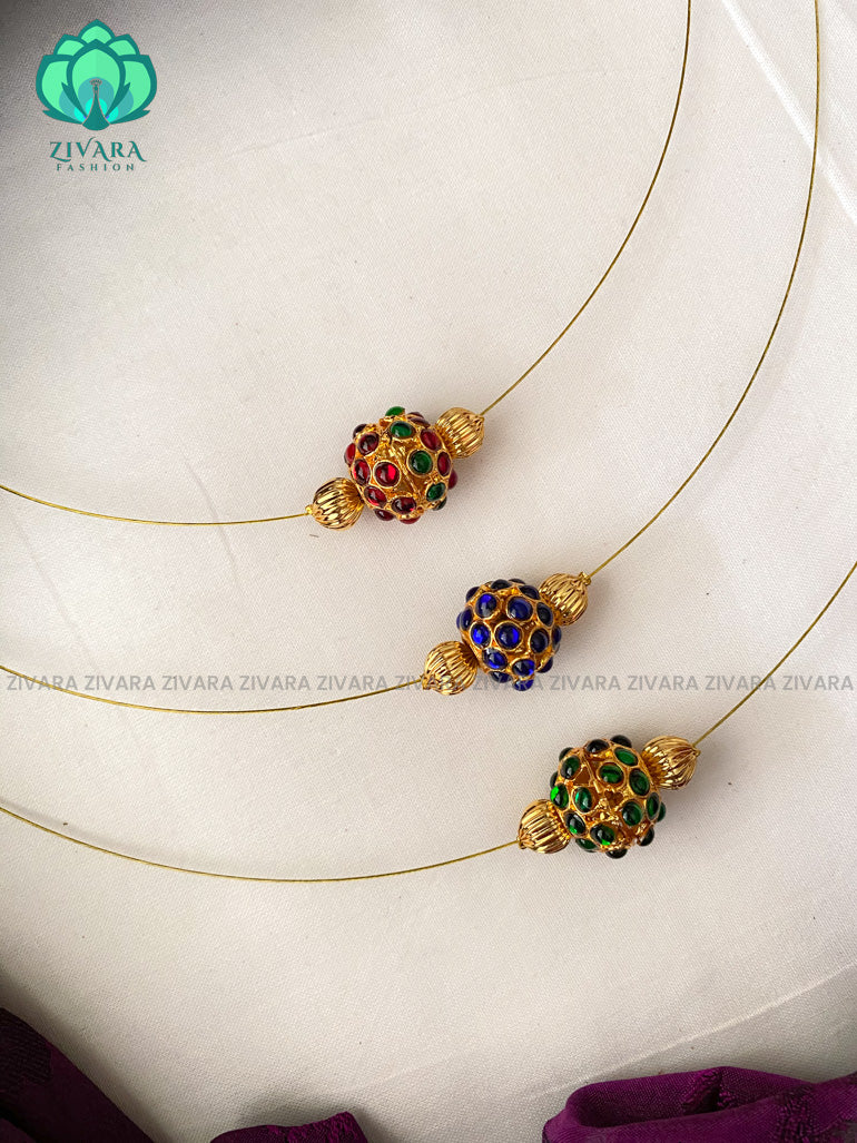 Uthara - invisble kemp neckwear  jewellery series- latest kempjewellery - Zivara Fashion
