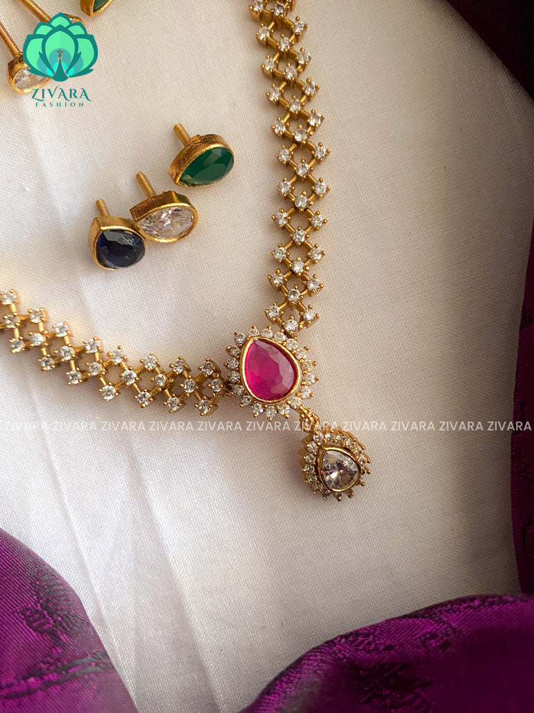 Interchangable  neckwear with interchangable earrings- latest jewellery collection