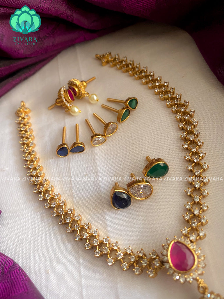 Interchangable  neckwear with interchangable earrings- latest jewellery collection
