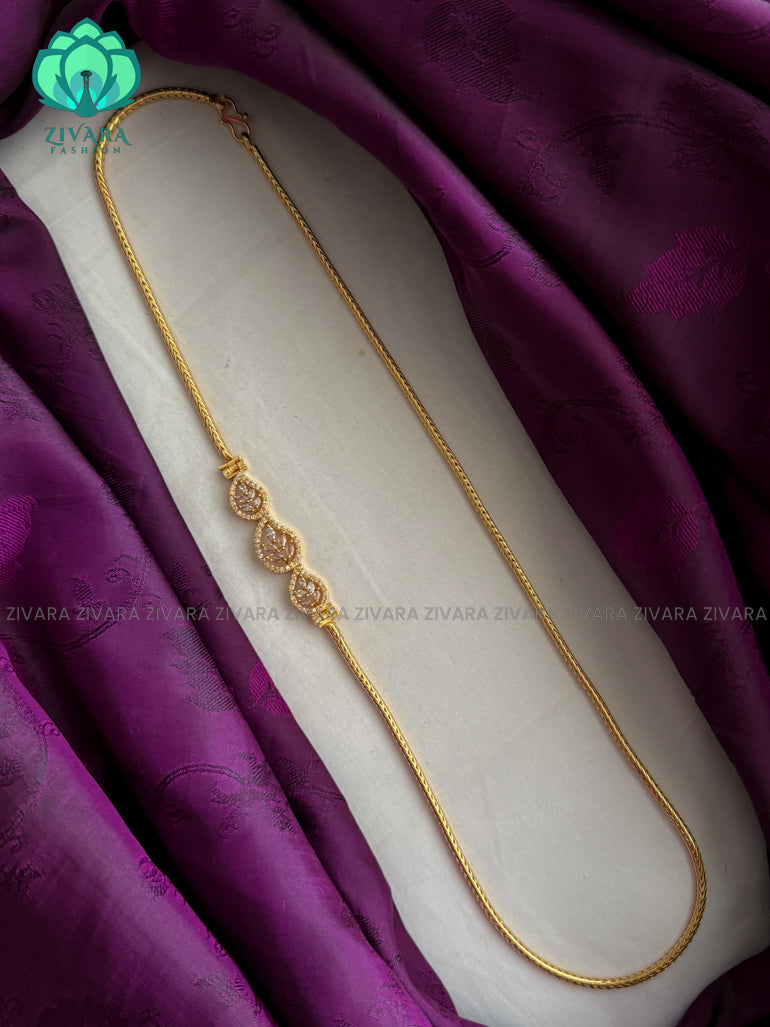 Attractive design microgold polish  mogapu chains - latest south indian jewellery collection