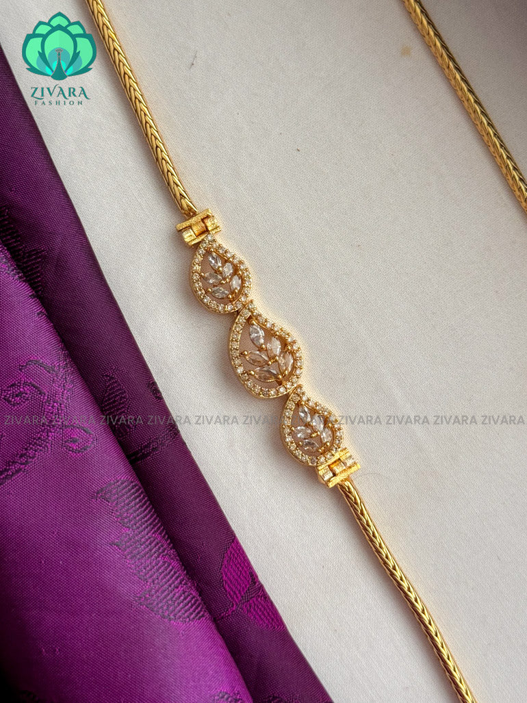 Attractive design microgold polish  mogapu chains - latest south indian jewellery collection