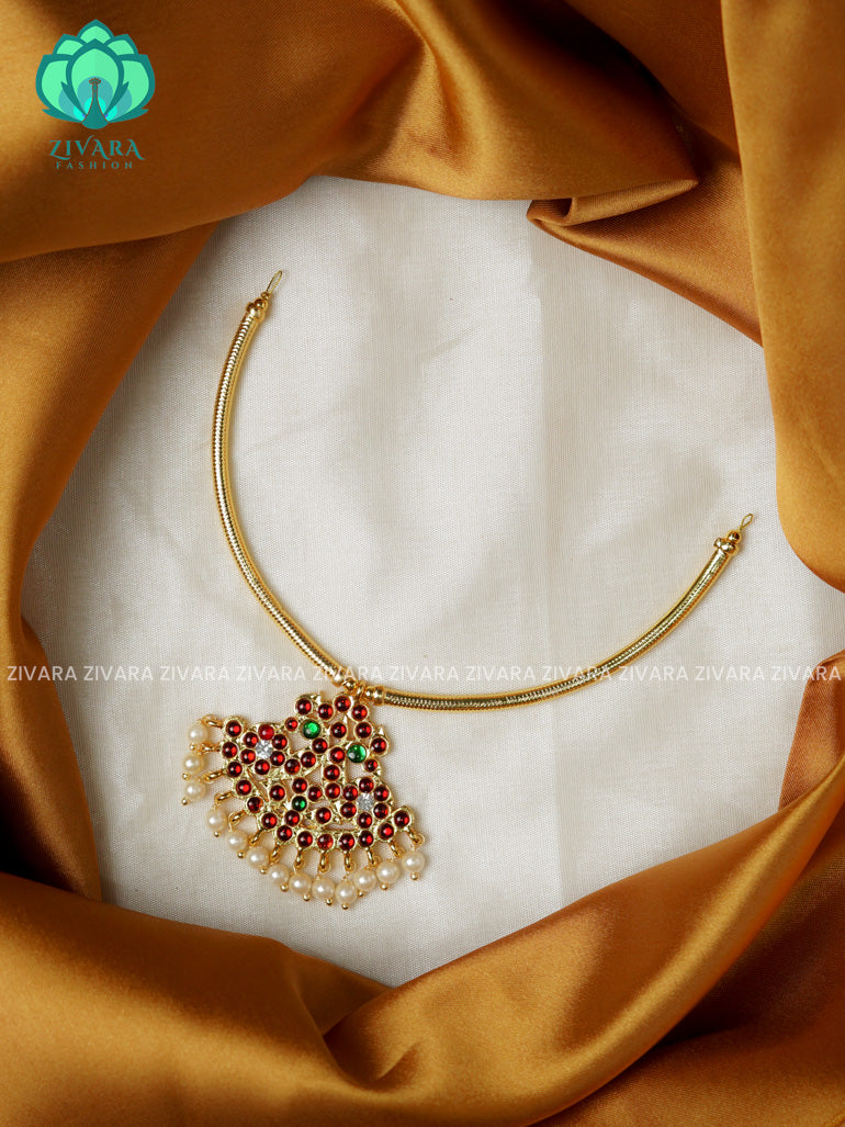 RED AND GREEN  - KAMAKSHI - HANDMADE NECKWEAR - latest kemp dance jewellery collection