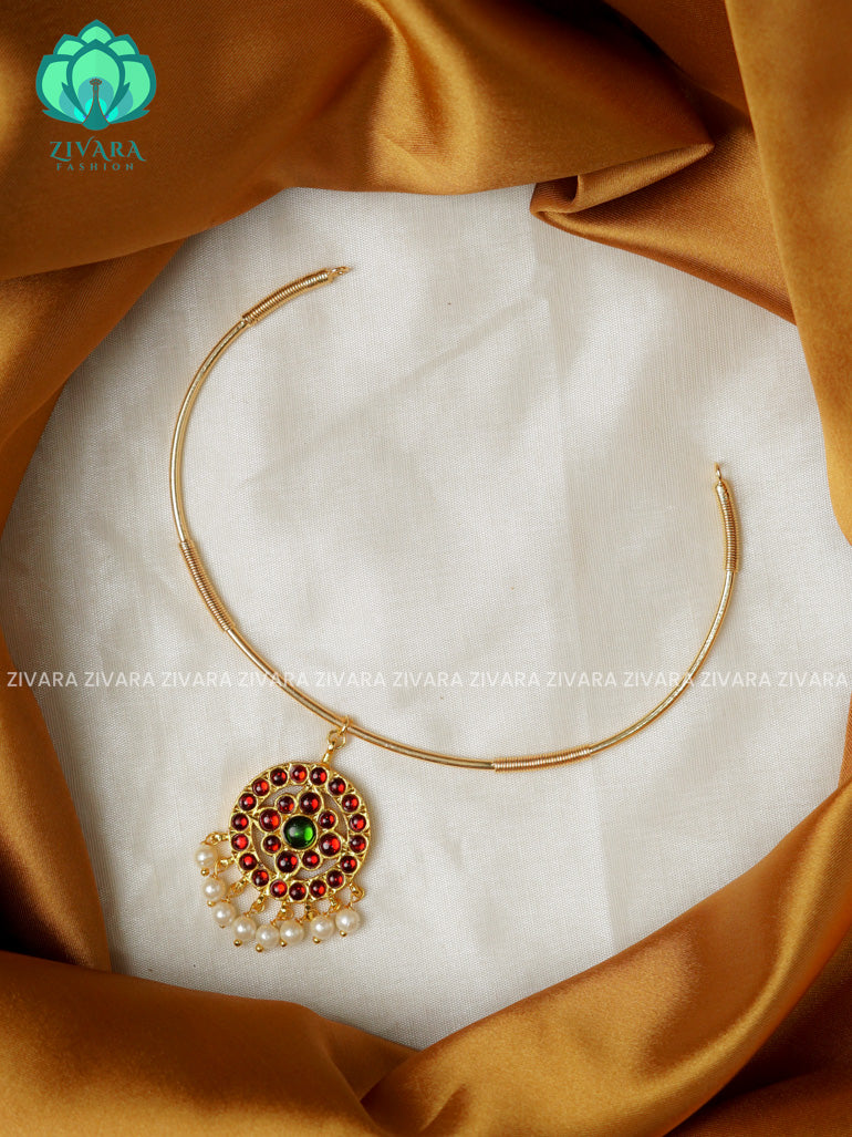 RED AND GREEN  - KAVERI - HANDMADE NECKWEAR- latest kemp dance jewellery collection