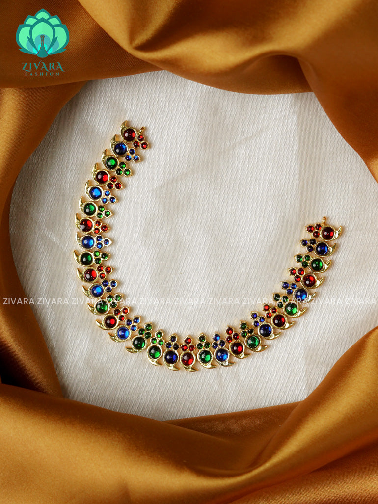 MULTICOLOUR  - PALLAVI - HANDMADE NECKWEAR- latest kemp dance jewellery collection