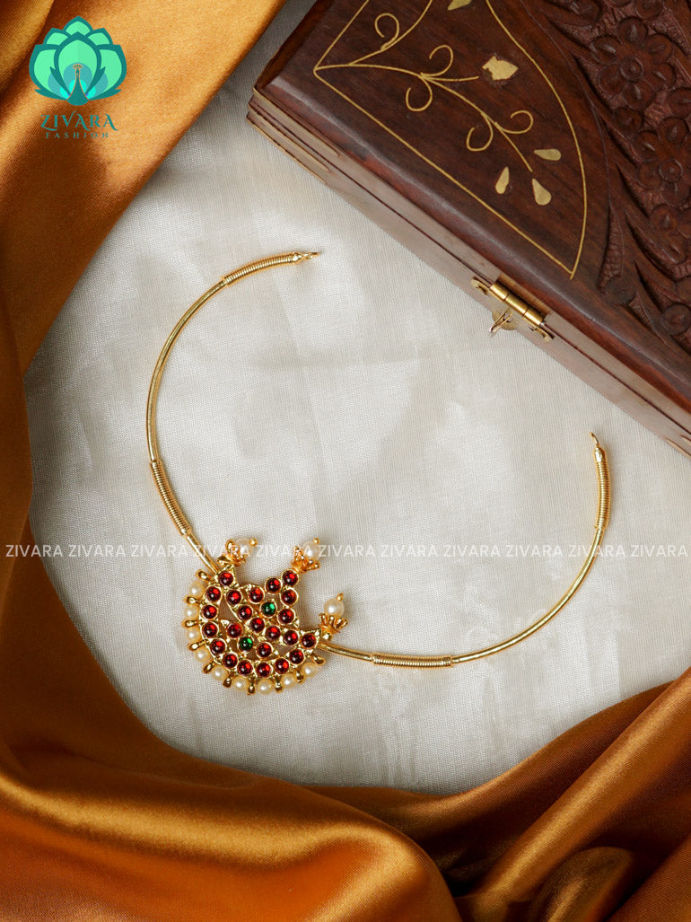 RED AND GREEN  - KAIRAVI - HANDMADE NECKWEAR- latest kemp dance jewellery collection