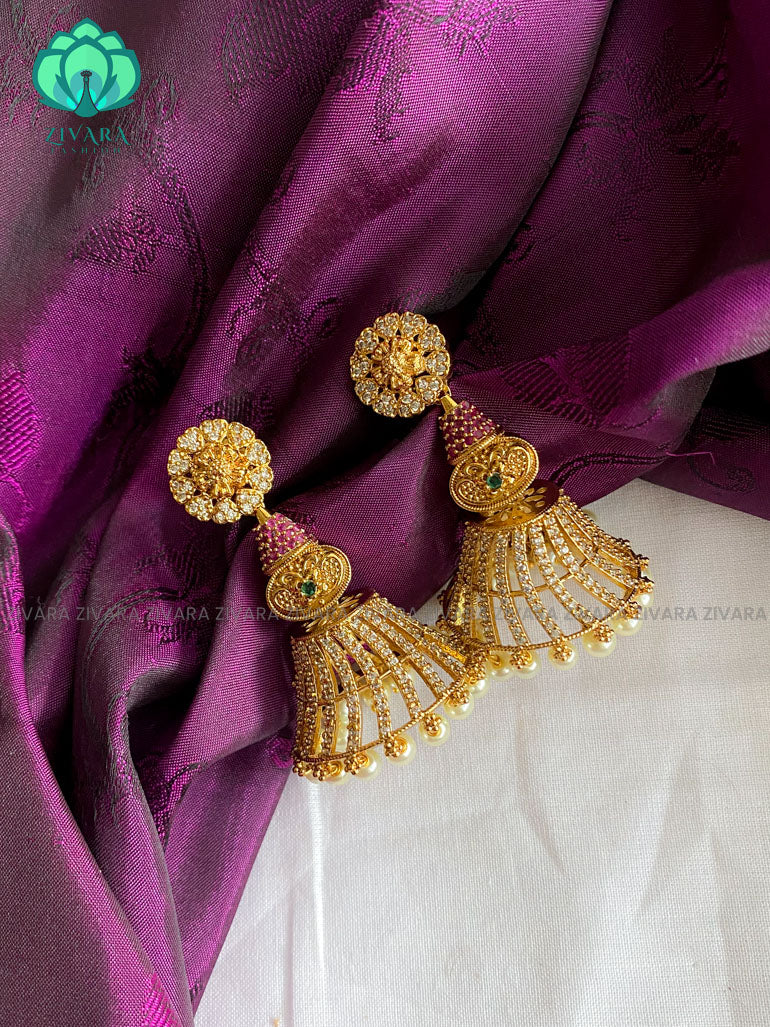 Lightweight gold jhumkas hot sale with price