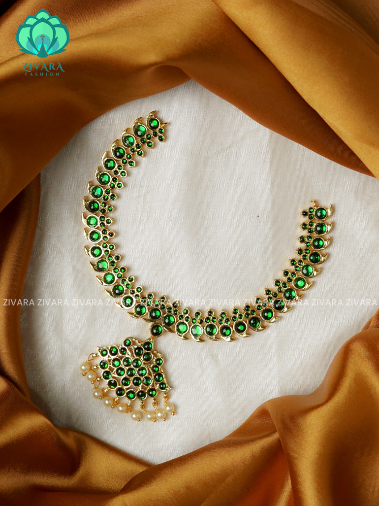 GREEN - ANUJA - HANDMADE NECKWEAR- latest kemp dance jewellery collection