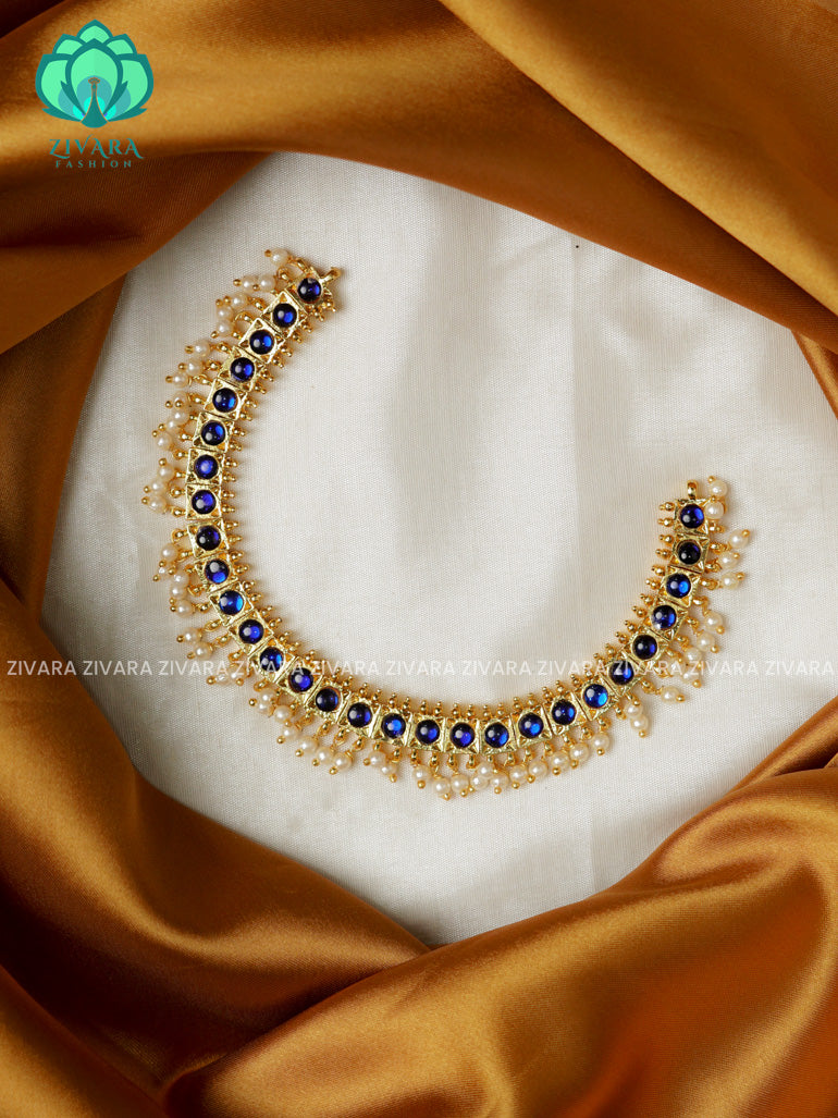 BLUE - KRANTHI - HANDMADE NECKWEAR- latest kemp dance jewellery collection