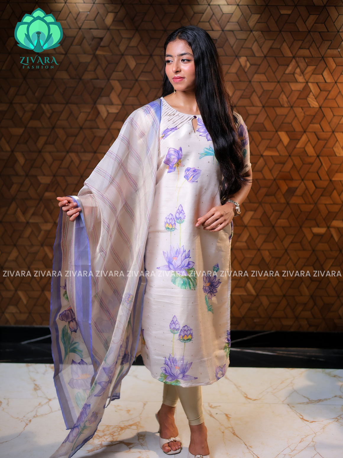 KAMALAM- FESTIVE HOT SELLER EXCLUSIVE TOP AND DUPATTA SET for women- Label Zivara