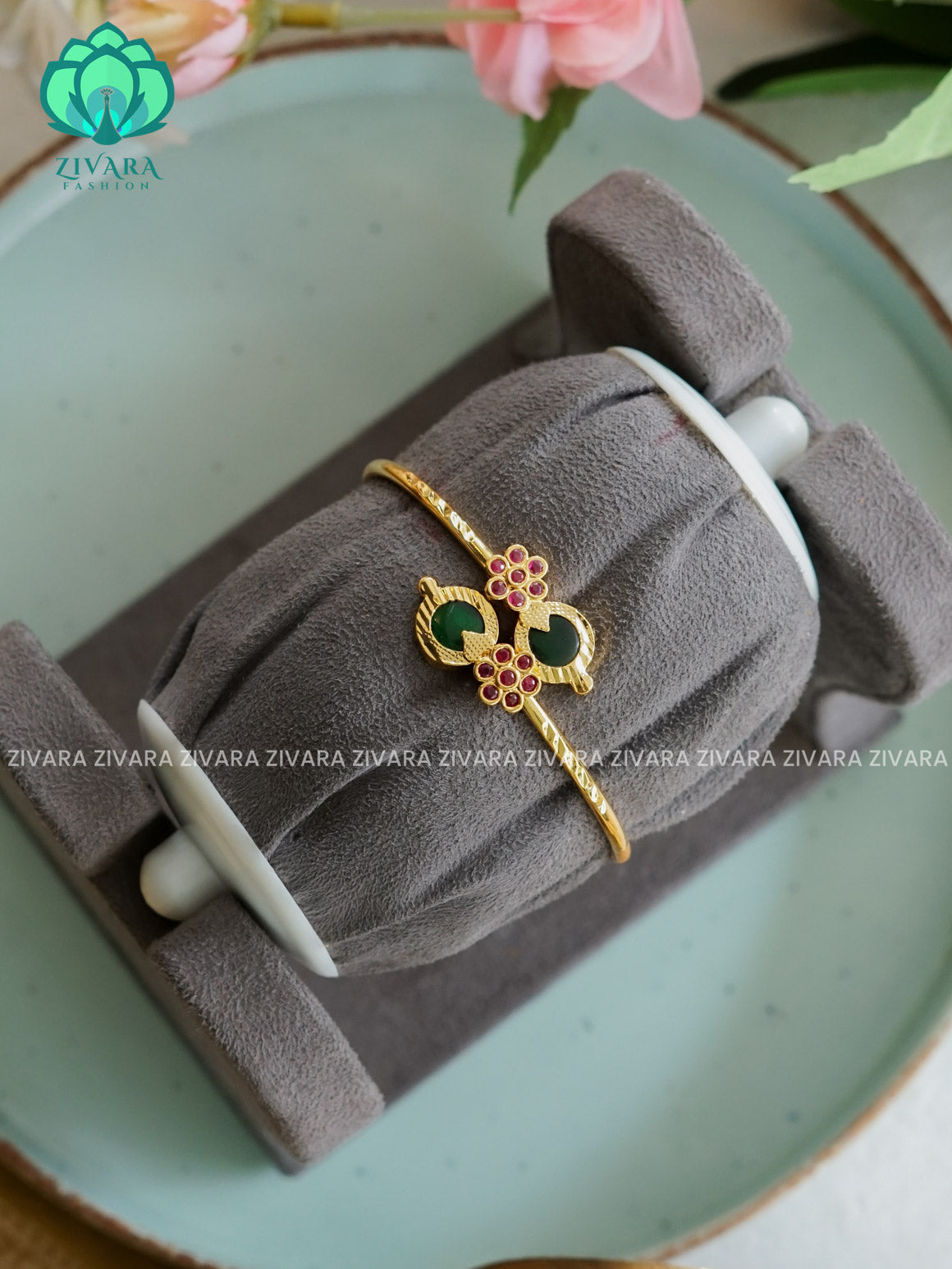 1 piece free size PALAKKA KADA -Premium gold finish kada bangle- latest jewellery collection- Zivara Fashion