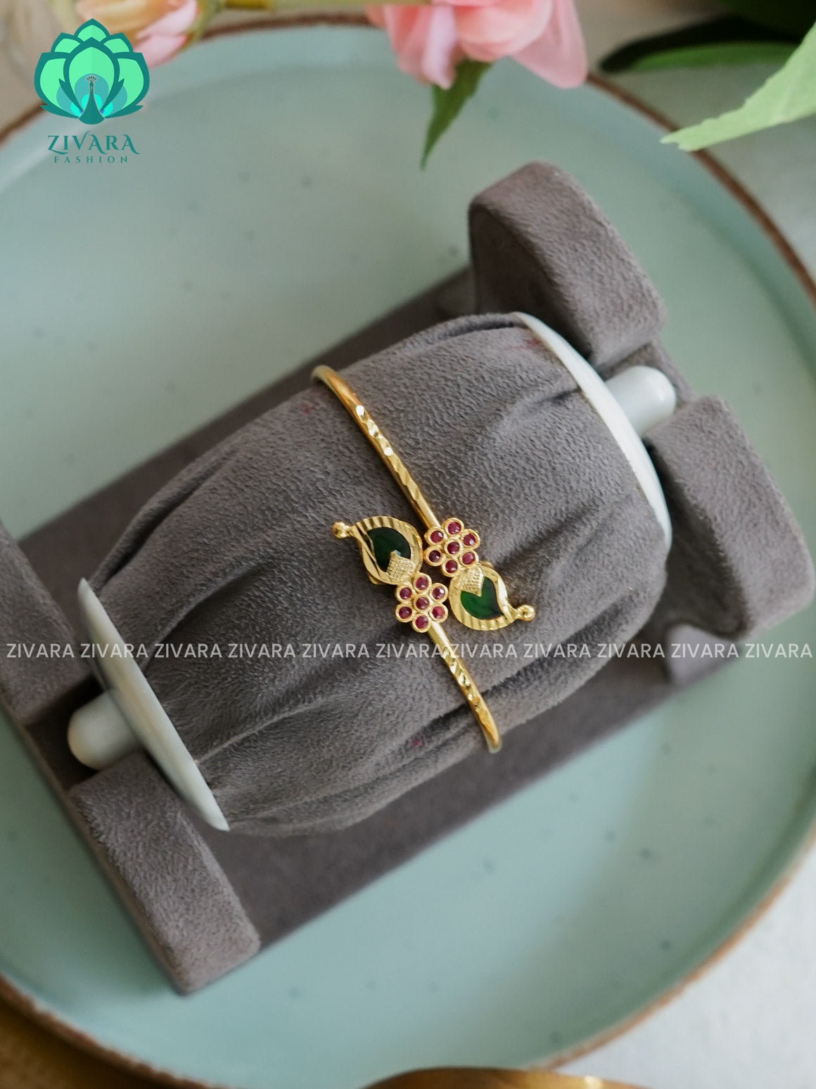 1 piece free size PALAKKA KADA -Premium gold finish kada bangle- latest jewellery collection- Zivara Fashion