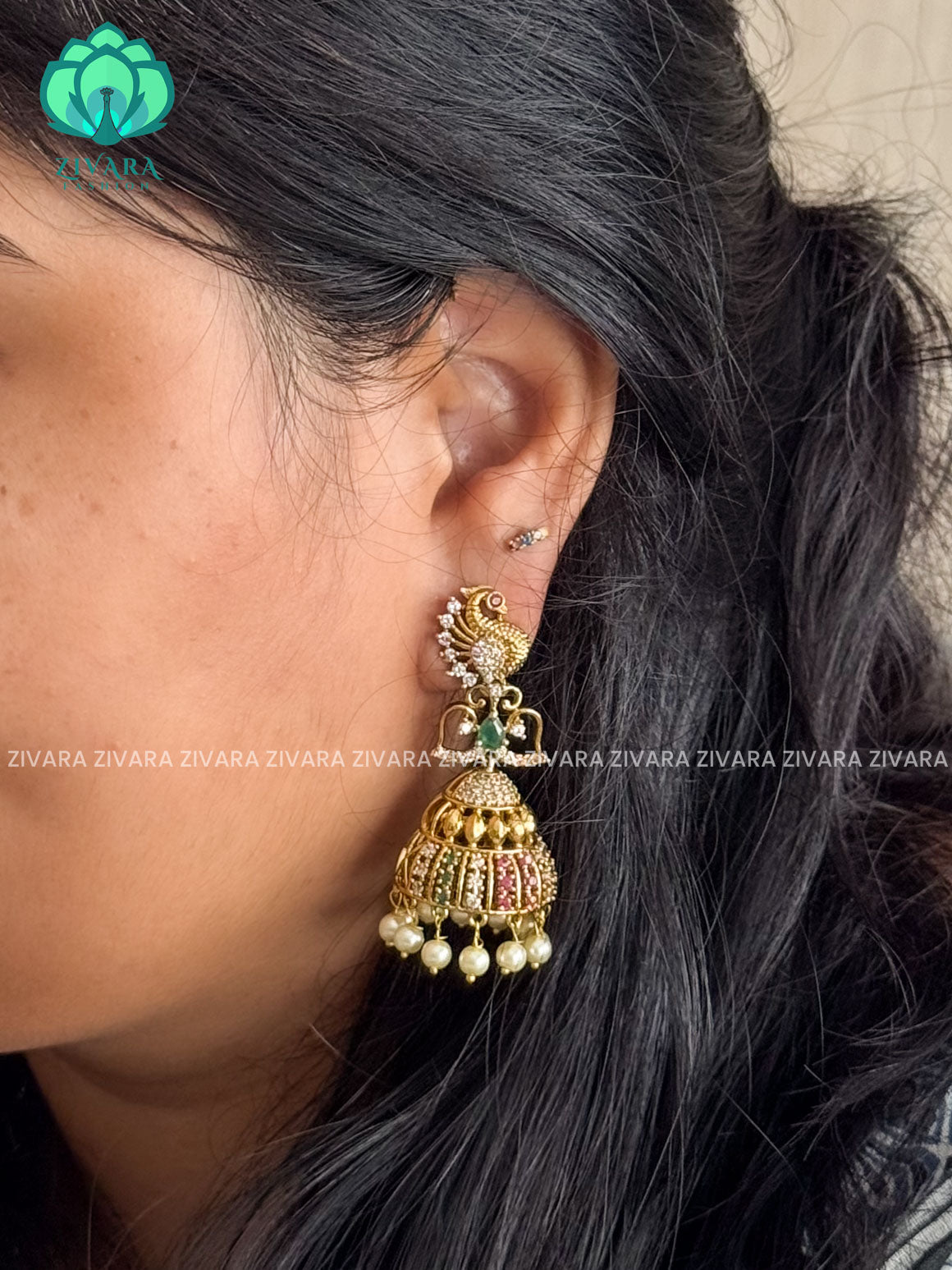 DANGLING PREMIUM MATTE  polish JHUMKA- latest jewellery collection- zivara fashion