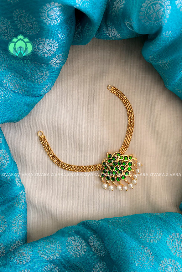 GREEN- ATHIRA  - HANDMADE NECKWEAR- latest kemp dance jewellery collection