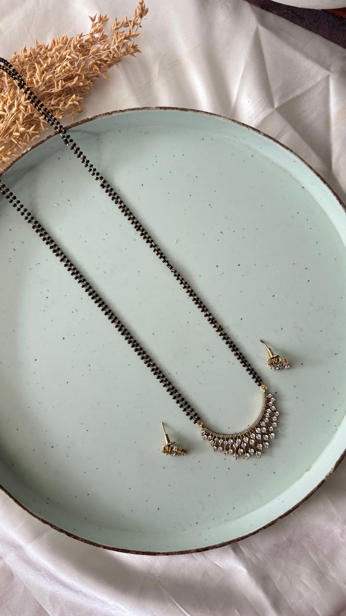 U Pendant 24" mangalsutra neckwear - Zivara Fashion