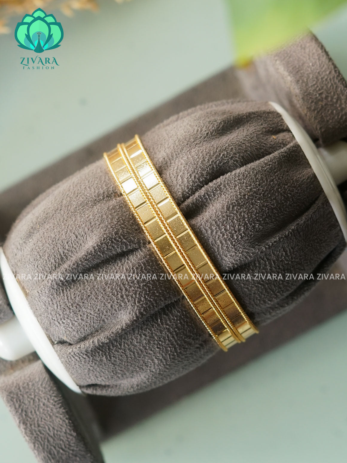 2 piece gold polish - Premium quality daily use bangles - Zivara fashion
