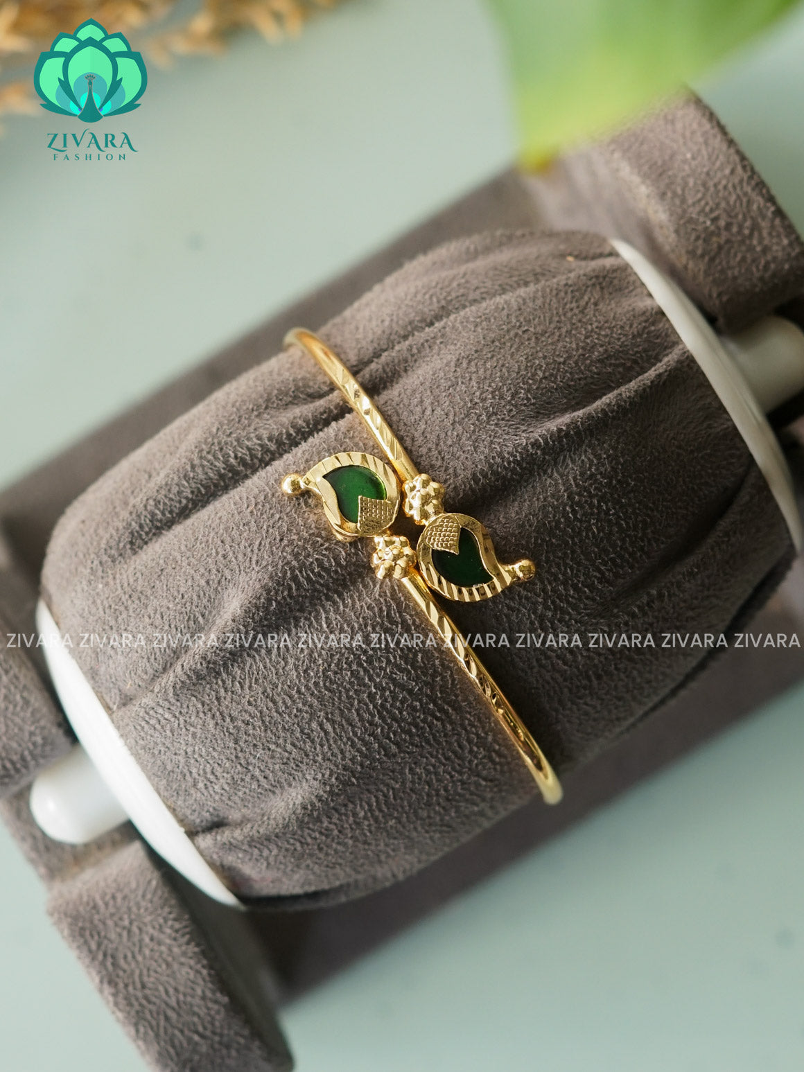 1 piece free size PALAKKA KADA -Premium gold finish kada bangle- latest jewellery collection- Zivara Fashion