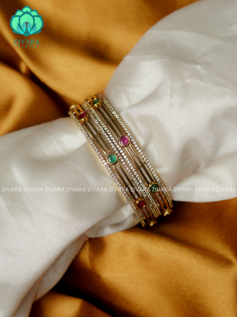 2 PIECE designer -Premium victoria  FINISH bangles- latest jewellery collection- Zivara Fashion