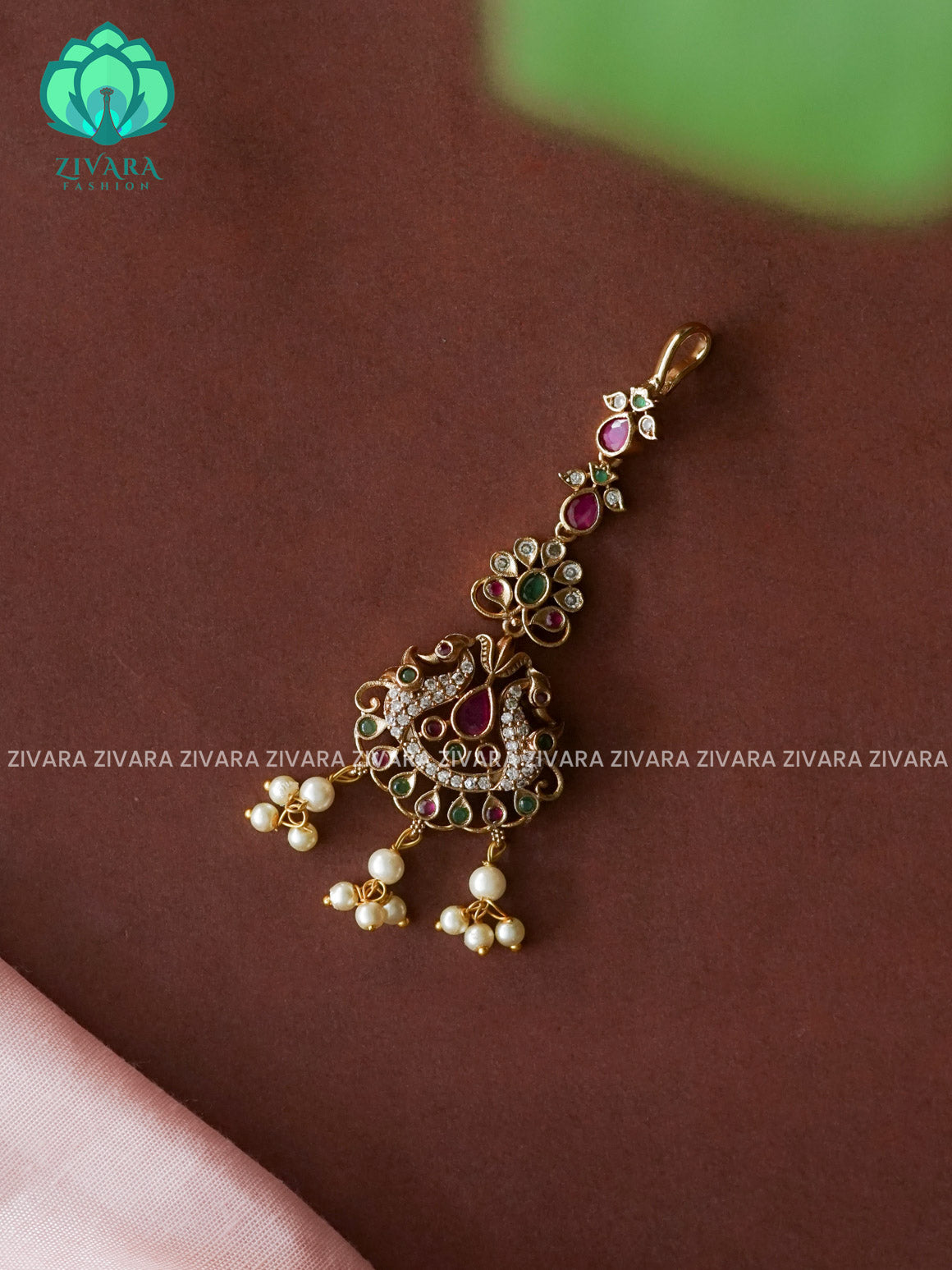 Motif free Peacock chutti - bridal head accessory- latest bridal collection - Zivara fashion