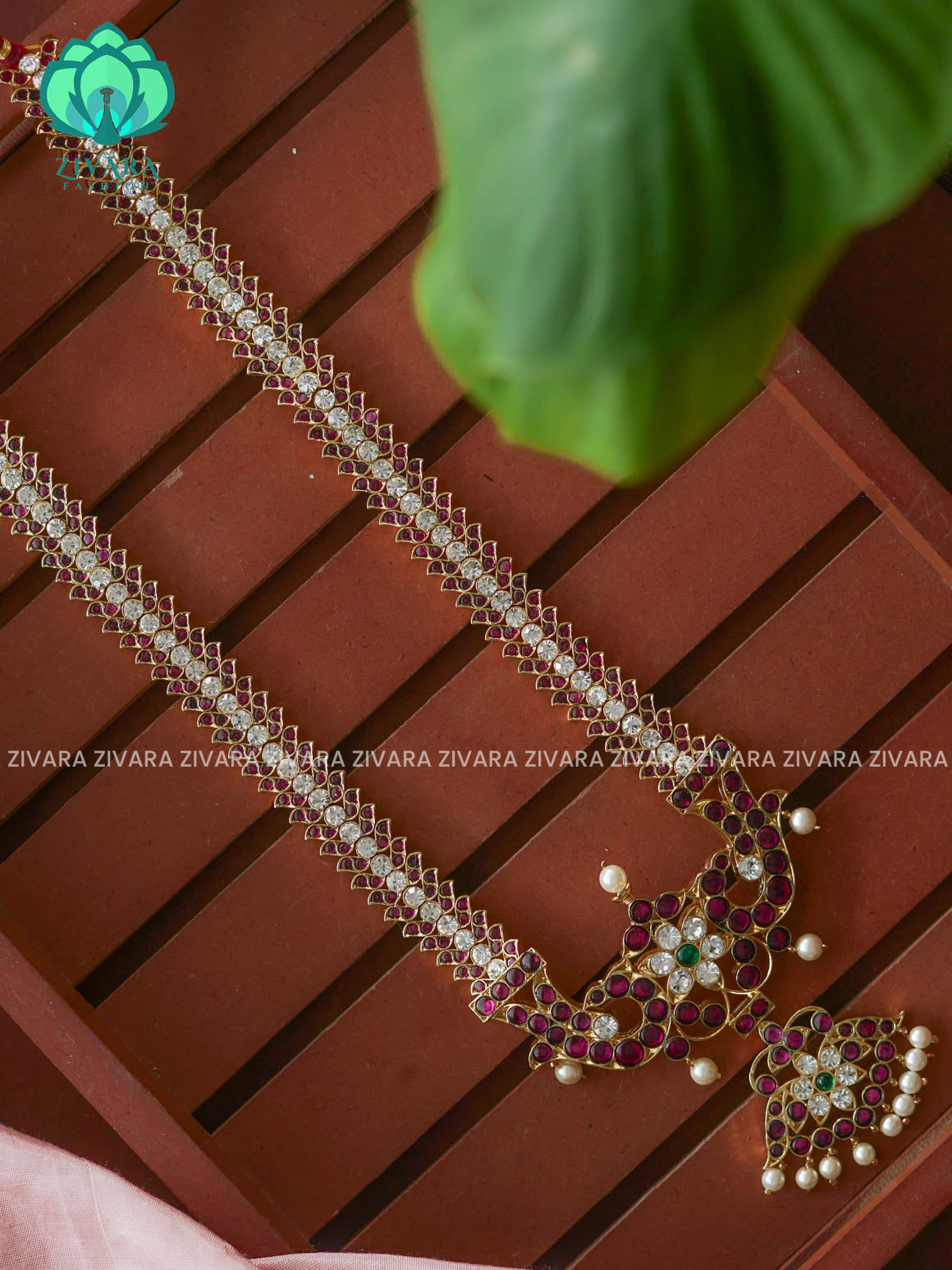 MATHANGI- HAARAM- REAL KEMP BHARATHANATYAM DANCE PREMIUM JEWELLERY (PREORDER WITH 3 TO 10 DAYS DISPATCH TIME)