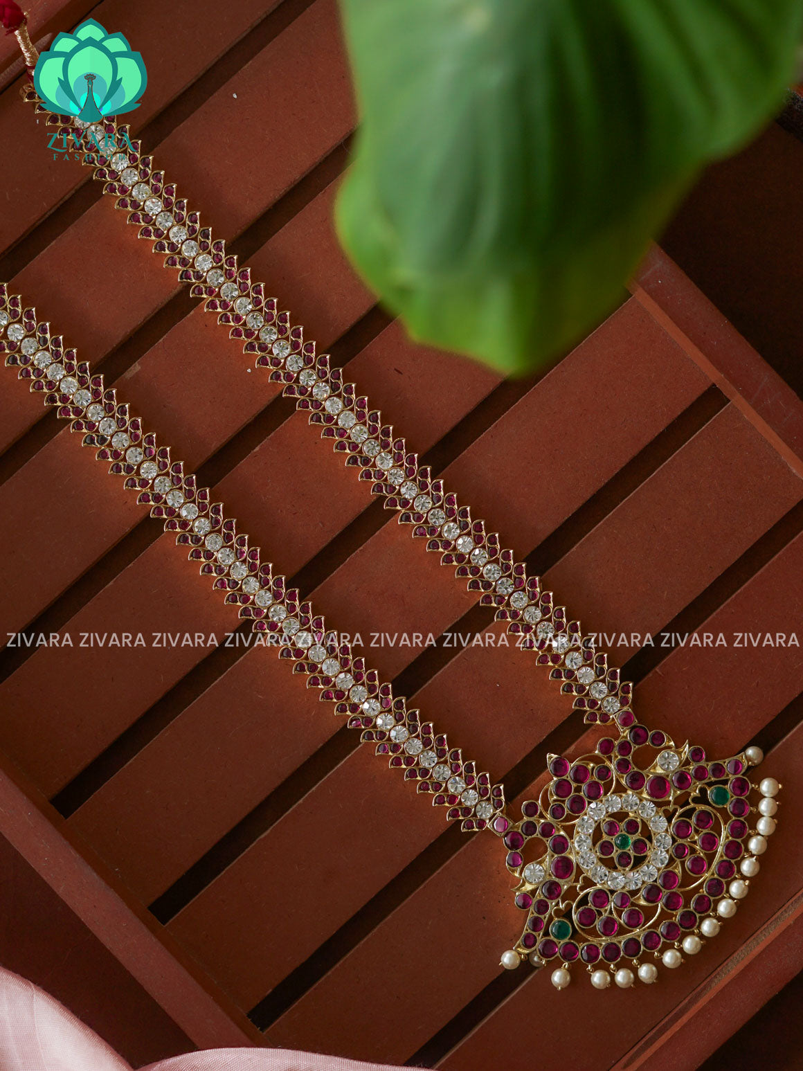 MATHANGI- HAARAM- REAL KEMP BHARATHANATYAM DANCE PREMIUM JEWELLERY (PREORDER WITH 3 TO 10 DAYS DISPATCH TIME)