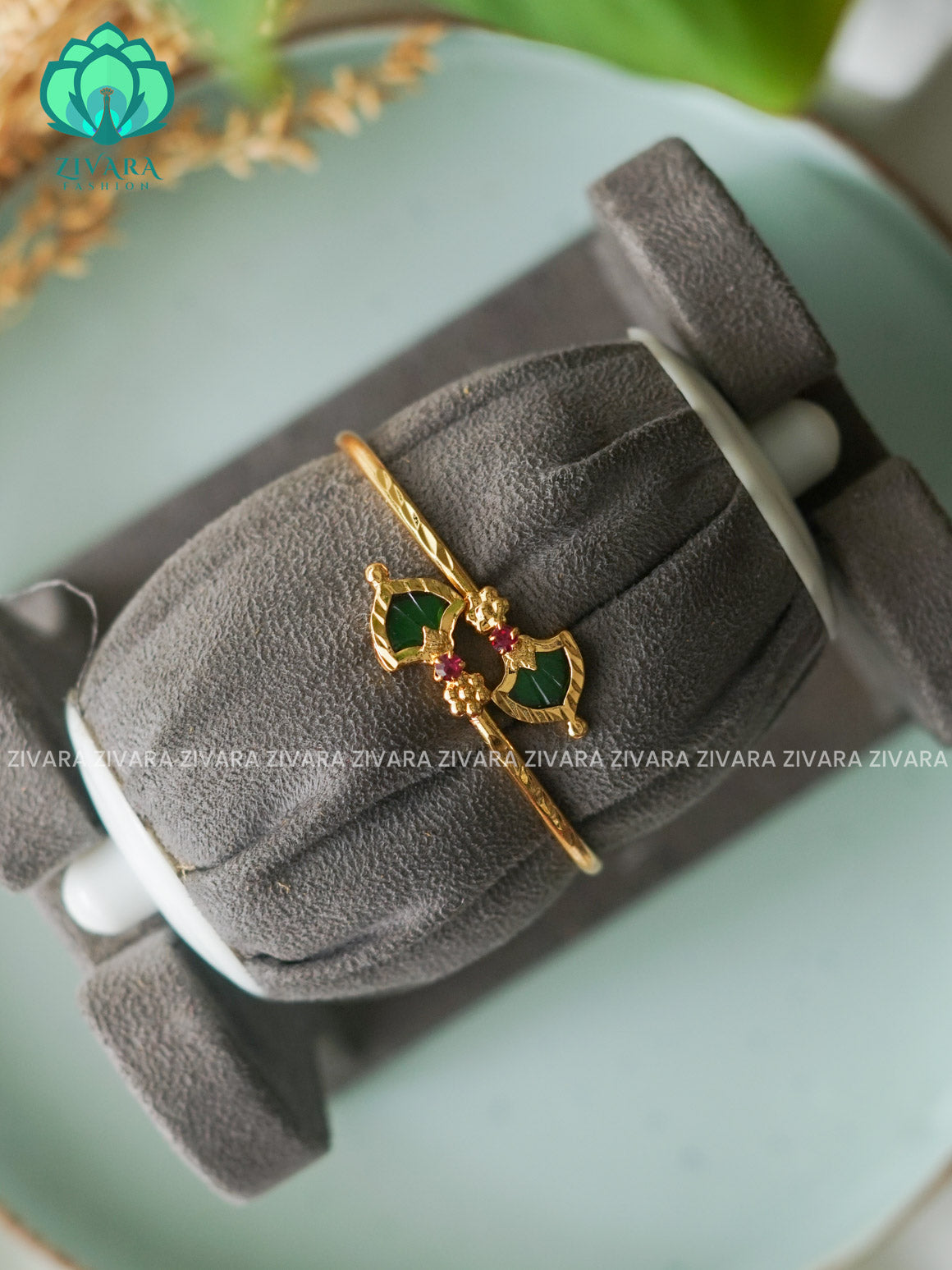 1 piece free size PALAKKA KADA -Premium gold finish kada bangle- latest jewellery collection- Zivara Fashion