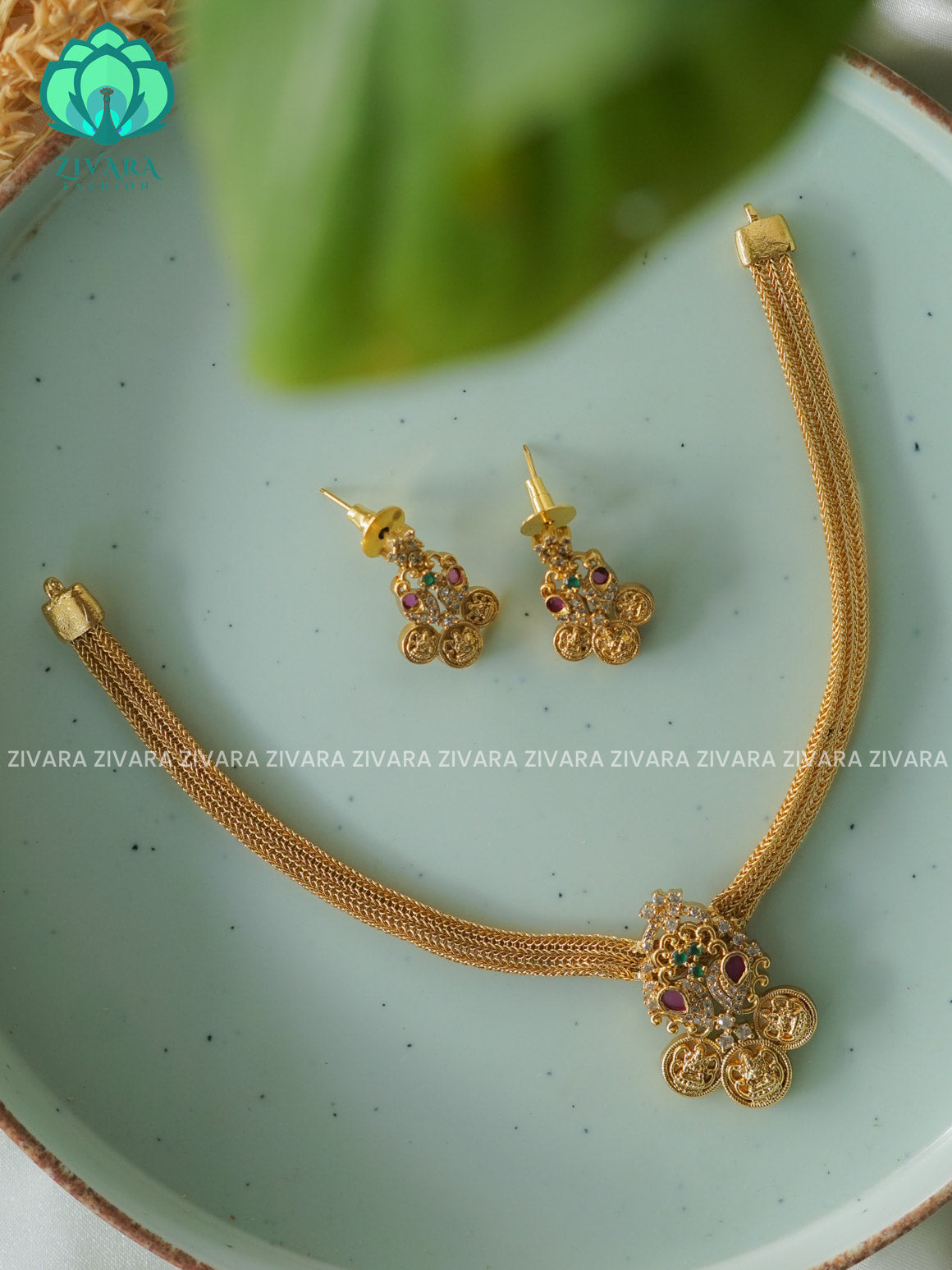 Flexible chain kids friendly  - stylish and minimal elegant neckwear with earrings- Zivara Fashion