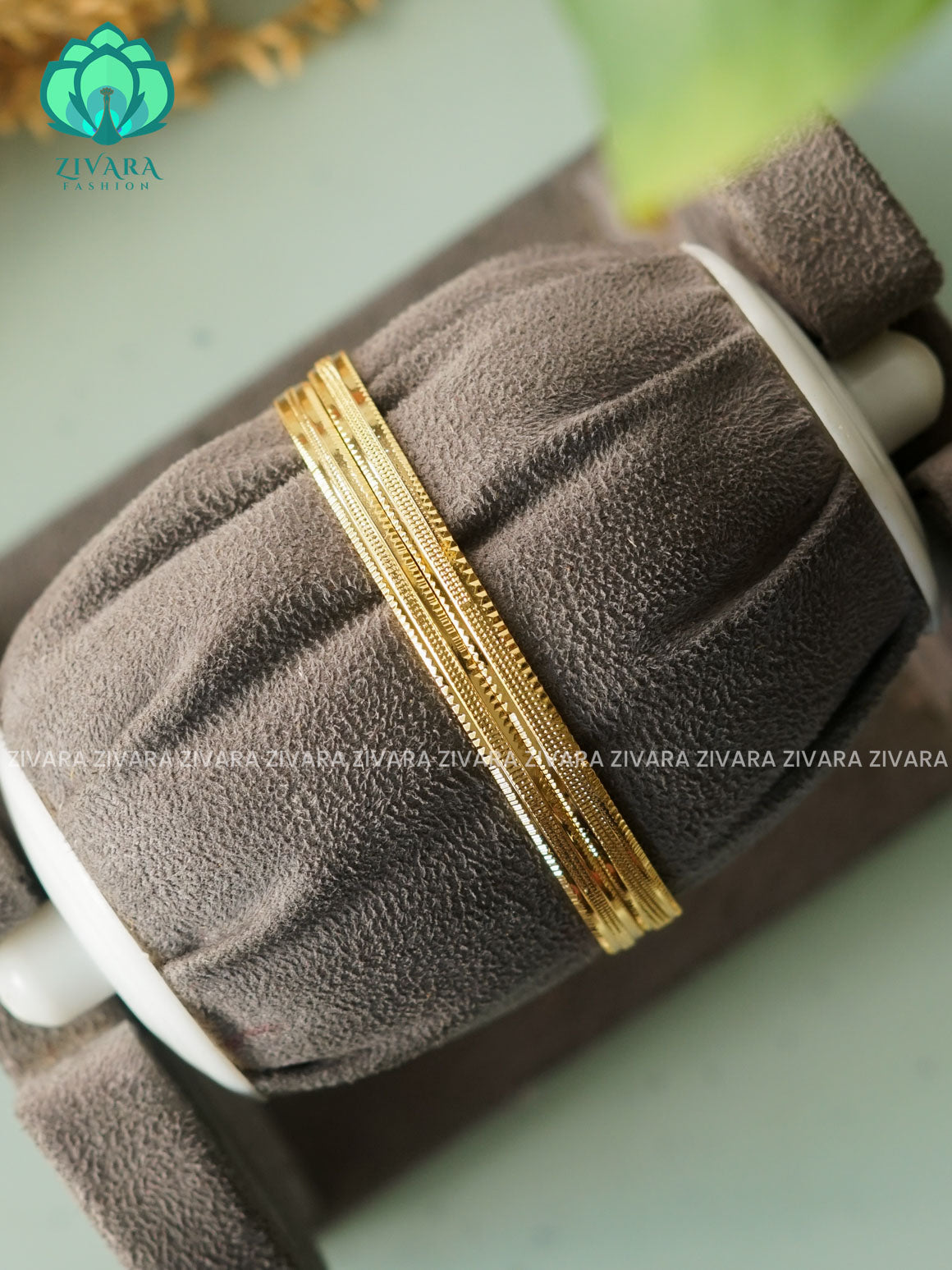 2 piece gold polish - Premium quality daily use bangles - Zivara fashion