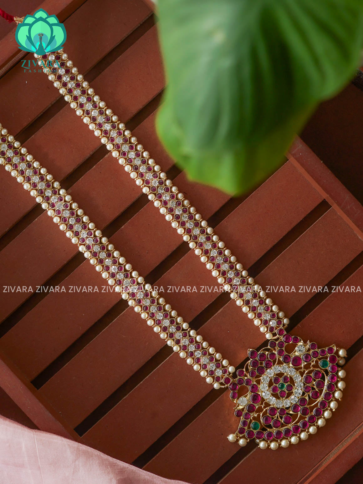 MATHANGI- HAARAM- REAL KEMP BHARATHANATYAM DANCE PREMIUM JEWELLERY (PREORDER WITH 3 TO 10 DAYS DISPATCH TIME)