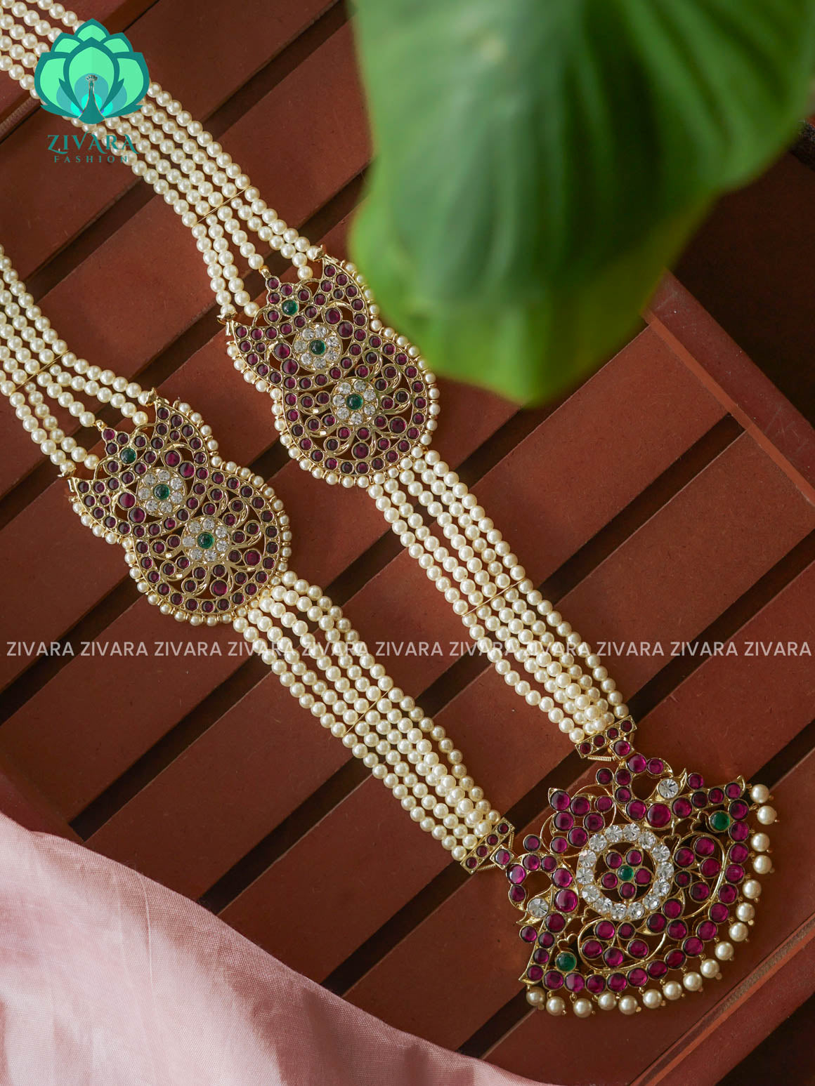 MATHANGI- HAARAM- REAL KEMP BHARATHANATYAM DANCE PREMIUM JEWELLERY (PREORDER WITH 3 TO 10 DAYS DISPATCH TIME)