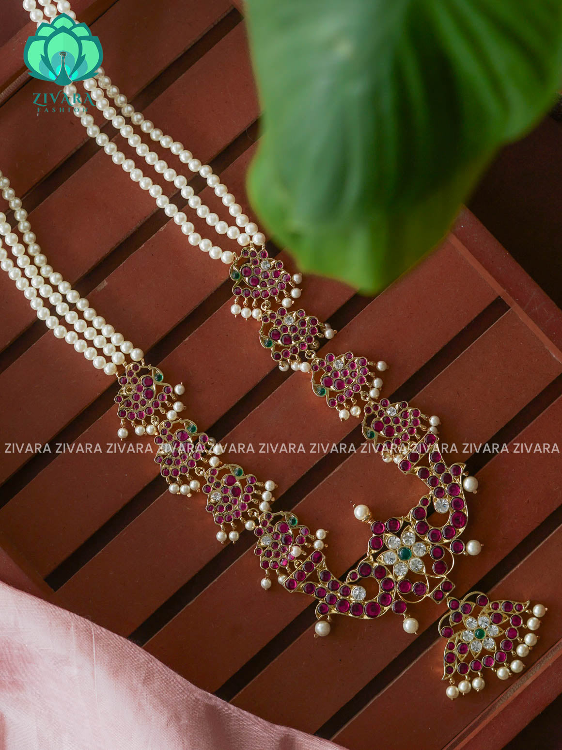 MATHANGI- HAARAM- REAL KEMP BHARATHANATYAM DANCE PREMIUM JEWELLERY (PREORDER WITH 3 TO 10 DAYS DISPATCH TIME)