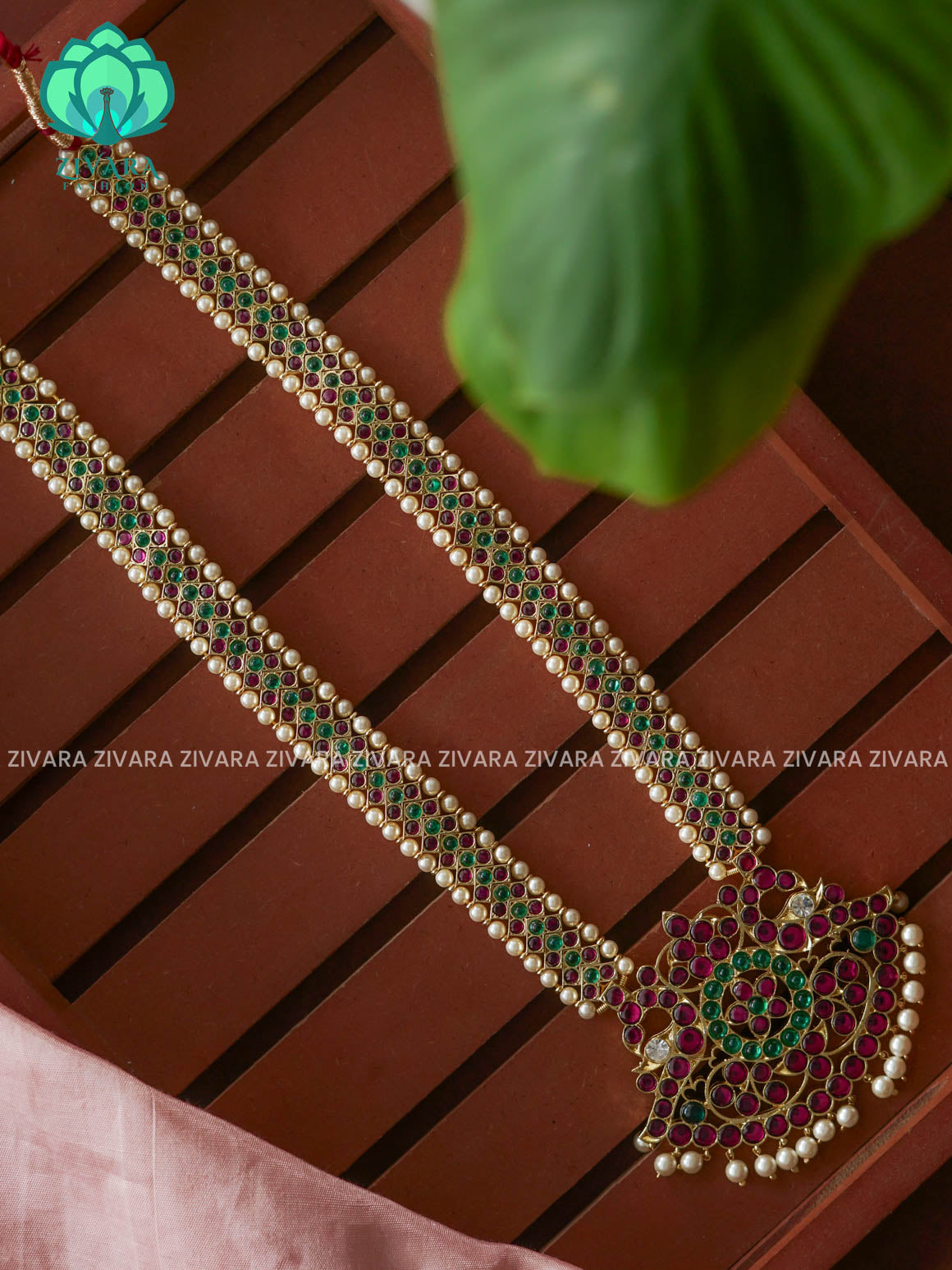 MATHANGI- HAARAM- REAL KEMP BHARATHANATYAM DANCE PREMIUM JEWELLERY (PREORDER WITH 3 TO 10 DAYS DISPATCH TIME)