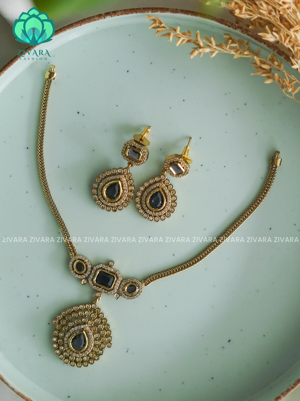 PURPLE Flexible chain kids friendly  - stylish and minimal elegant neckwear with earrings- Zivara Fashion