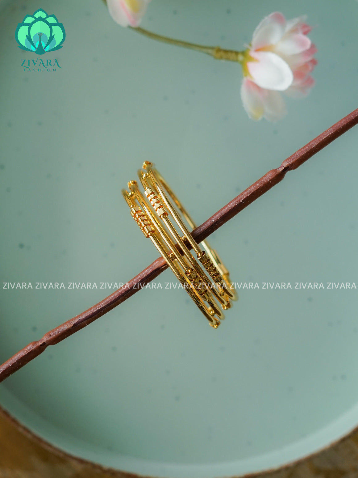 2 PIECE GOLD LOOK ALIKE KIDS EXCLUSIVE BANGLES  -ZIVARA FASHION