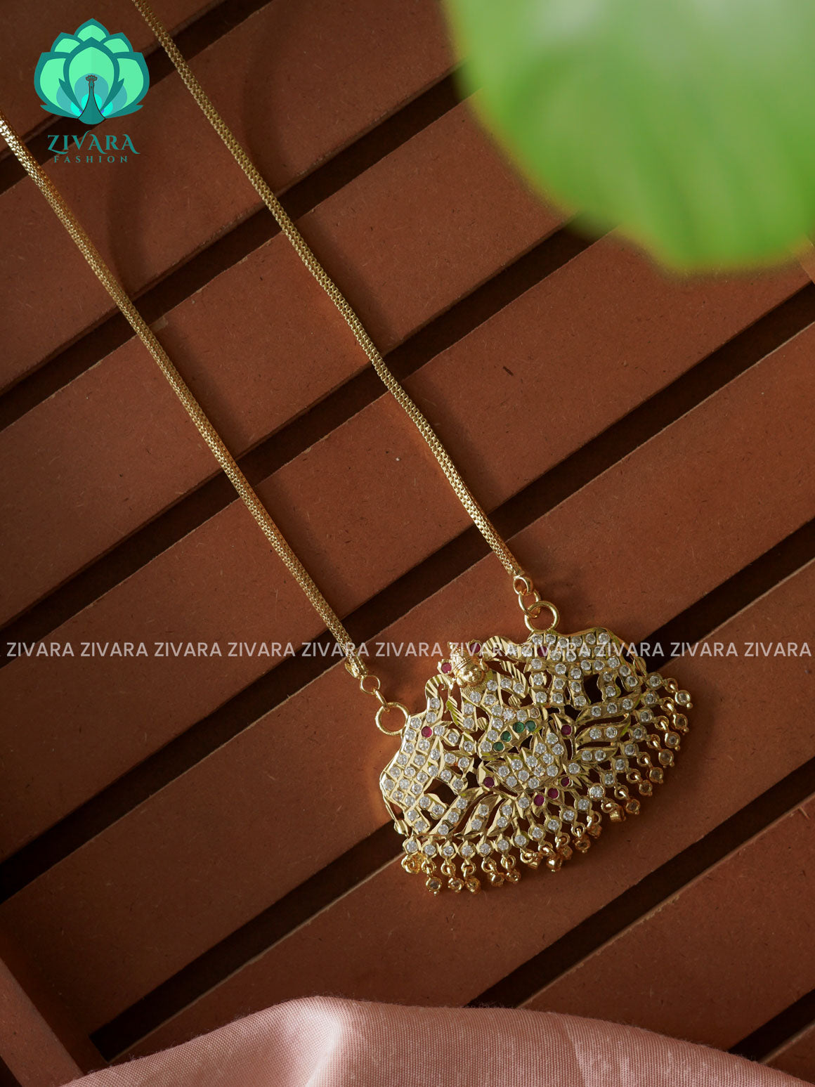 24" MICROGOLD POLISH IMPON DOLLAR  with premium gold polish CHAIN -Traditional south indian premium neckwear without earrings- Zivara Fashion- latest jewellery design