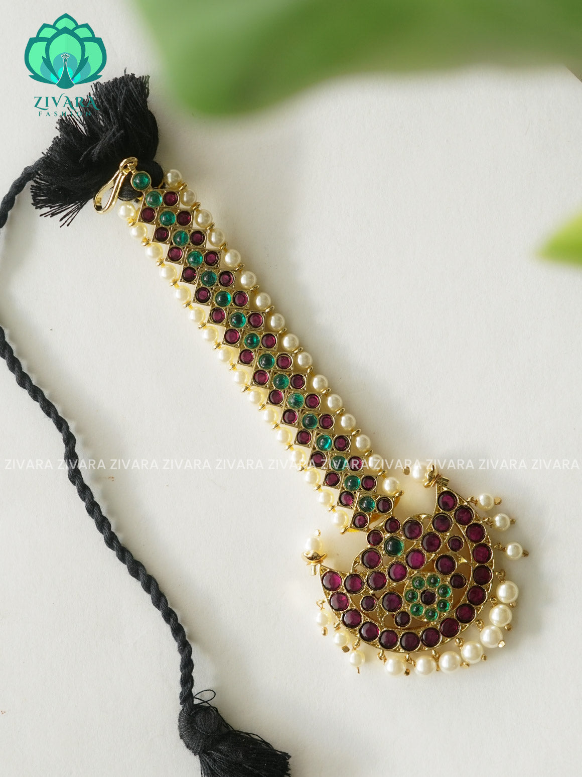 MATHANGI- CHUTTI- REAL KEMP BHARATHANATYAM DANCE PREMIUM JEWELLERY (PREORDER WITH 3 TO 10 DAYS DISPATCH TIME)