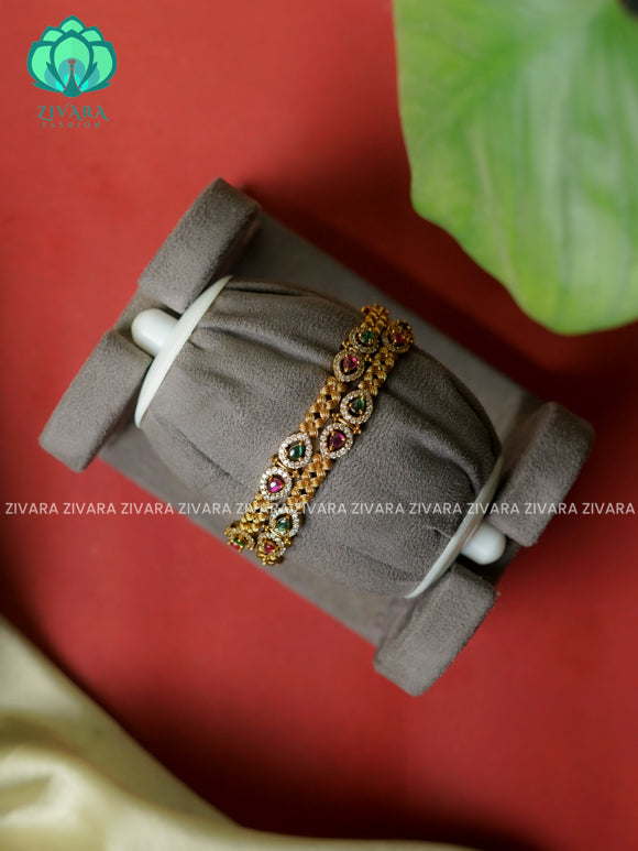 2 piece premium FLORAL bangles -latest jewellery collection