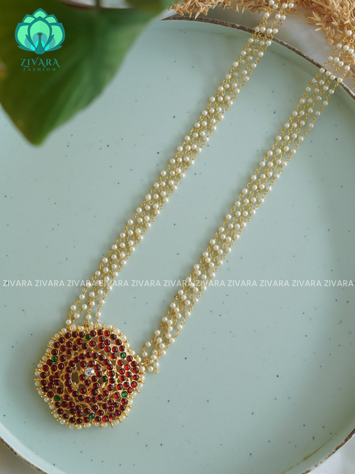 RED AND GREEN - THARUNA  HANDMADE LONG NECKWEAR- latest kemp dance jewellery collection