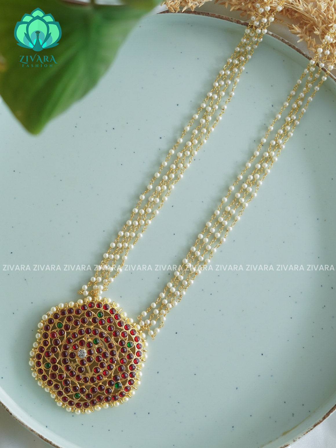 RED AND GREEN - THARUNA  HANDMADE LONG NECKWEAR- latest kemp dance jewellery collection