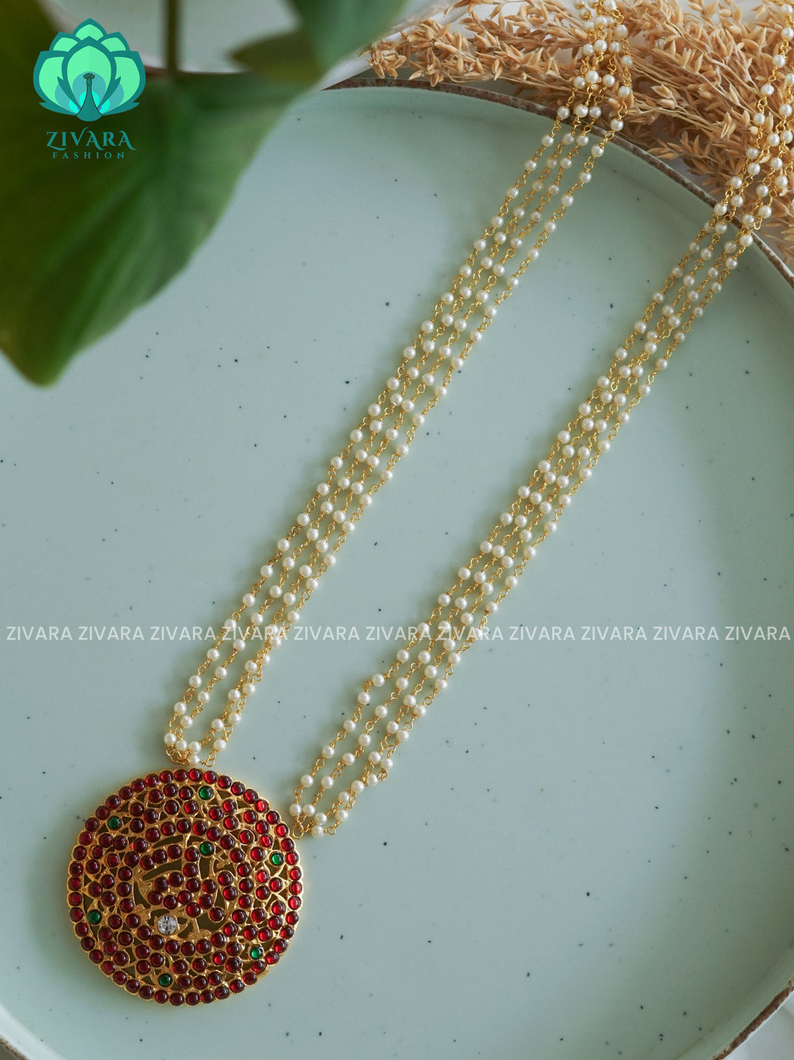 RED AND GREEN - THARUNA  HANDMADE LONG NECKWEAR- latest kemp dance jewellery collection
